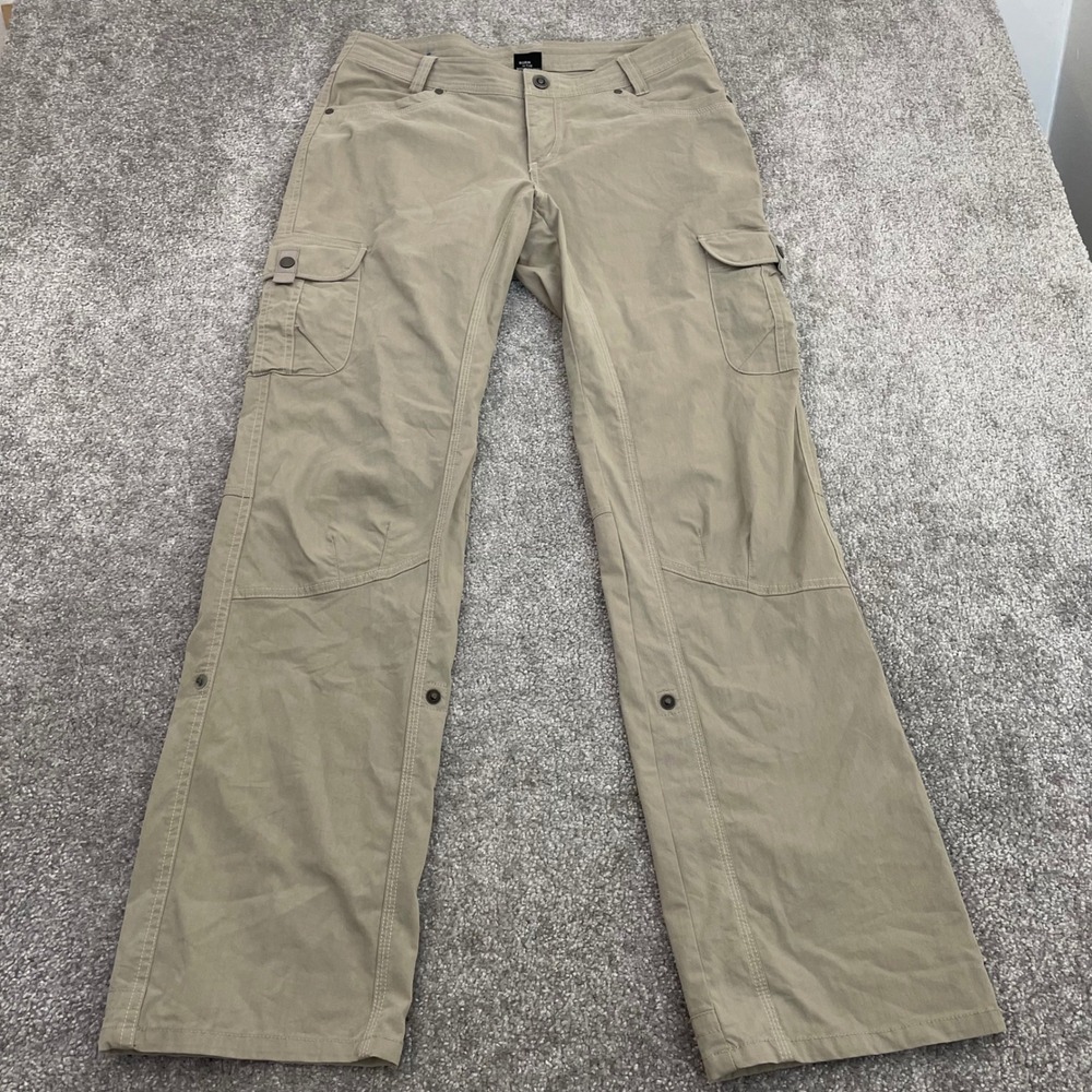 Kuhl Cargo Pants Womens 10 Reg Legendary Hiking Splash Roll Up Tan Utility